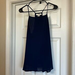 Sheer, Blue, Strappy Top